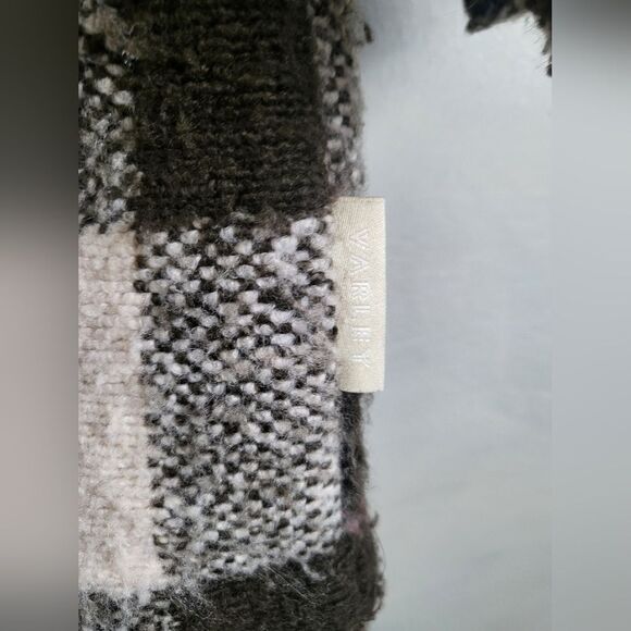 Anthropologie Harlow Checkered Knit Fleece Coat XXS Oversized - Picture 8 of 16